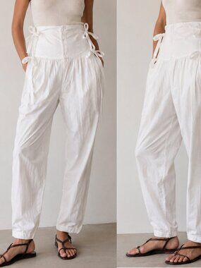 ISABEL MARANT Super High Rise Gathered Bow Tie Harem Jogger Pants \\ 4 (36)